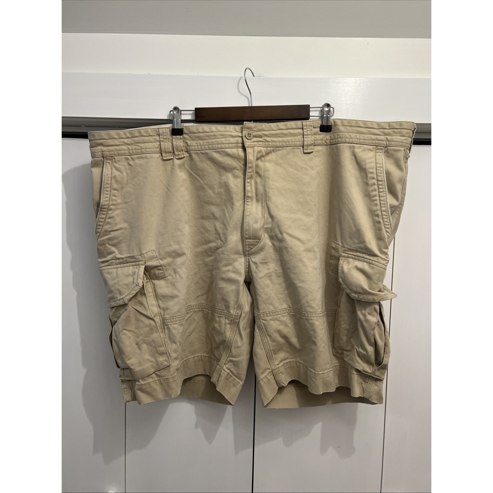 Polo Ralph Lauren Khaki Cargo Shorts Men's Plus Sz 50B/50G‎ BIG Comfortable